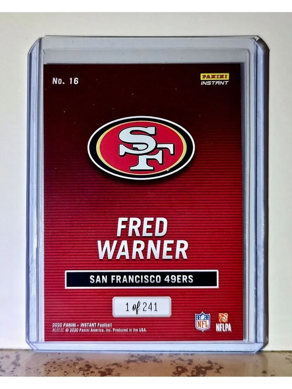 Fred Warner 2020 Panini All-Pro NFL #16 Football Card 1/241 San Francisco 49ers
